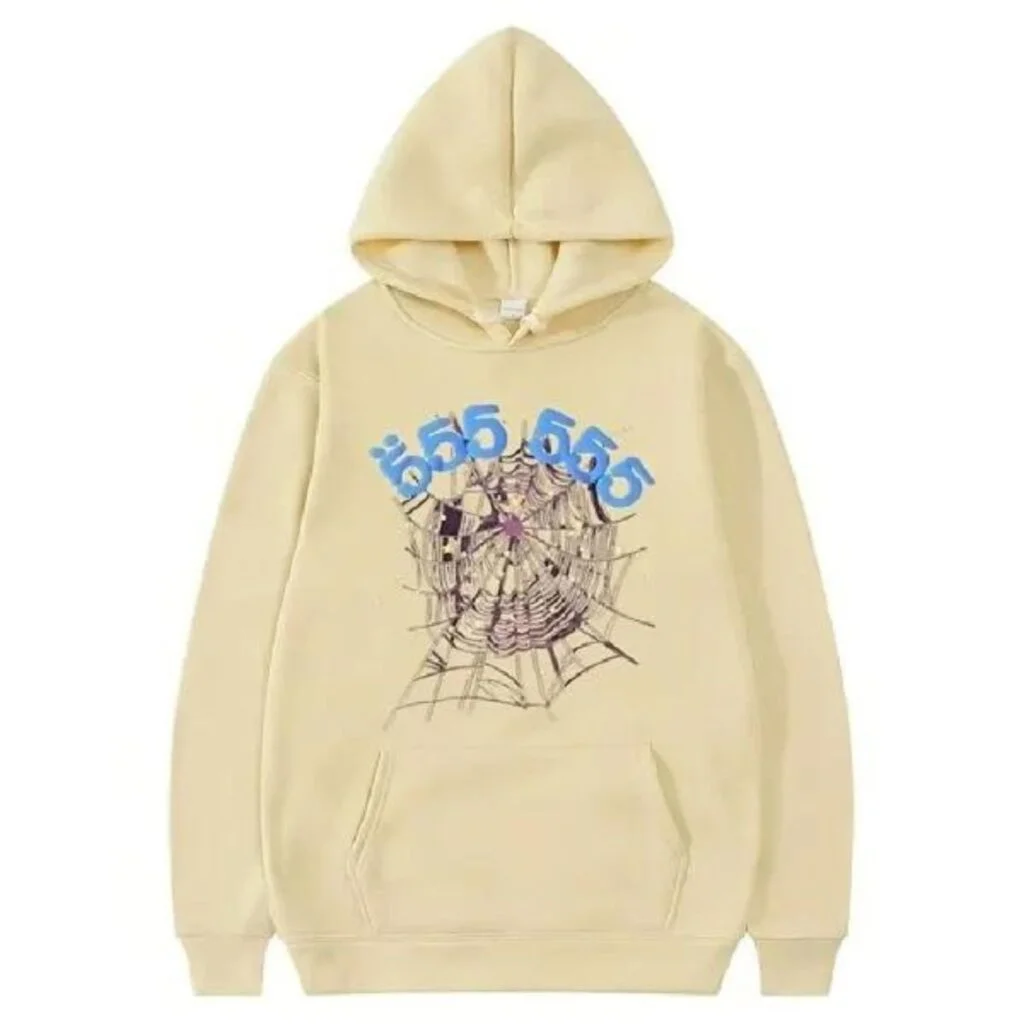 Sp5der 555555 Angel Number Hoodie Khaki