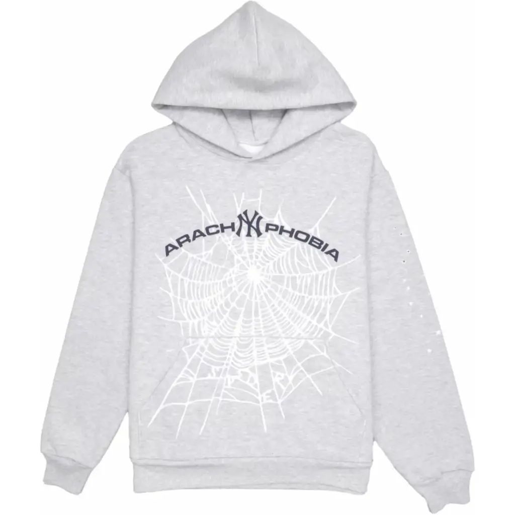 Sp5der Arach NY Phobia Ash Grey Hoodie