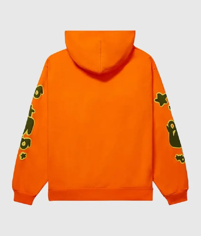 Sp5der Beluga Hoodie ‘Orange’ Sp5 Brown Logo