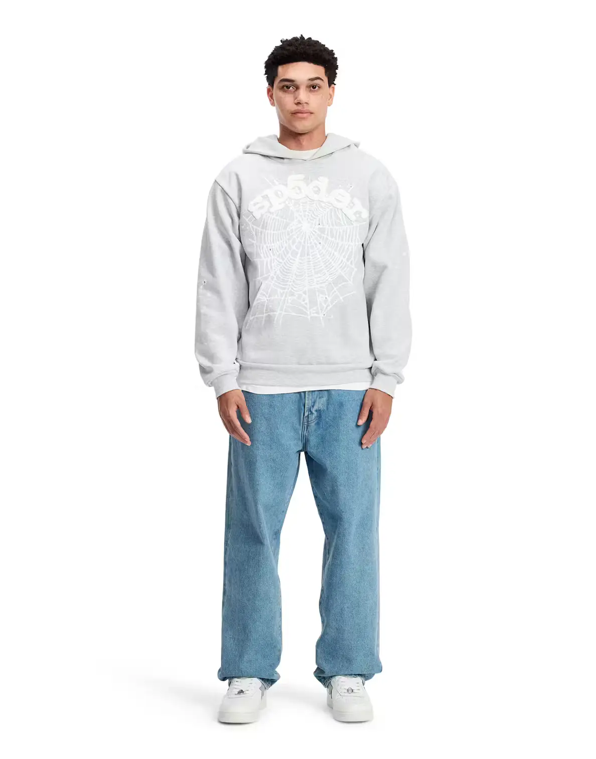 Sp5der OG Web Hoodie Grey Heather