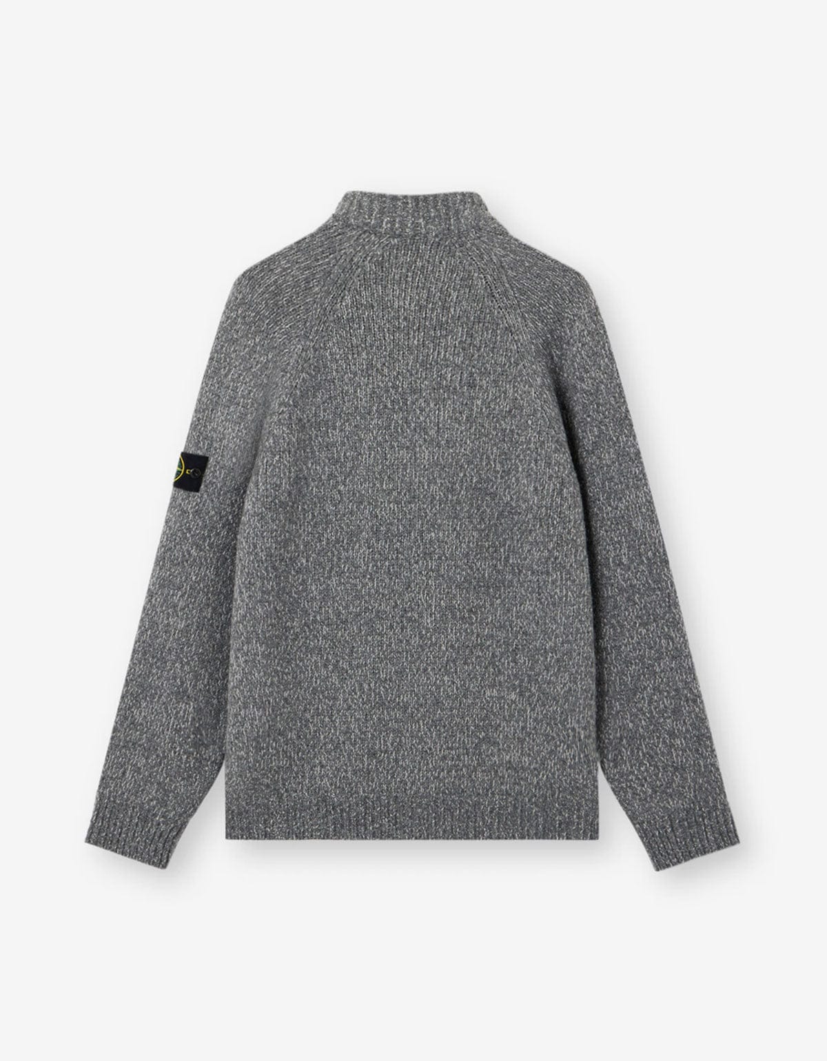 STONE ISDREY公式旗艦店：Stone Island Grey Mouline Wool Cardigan