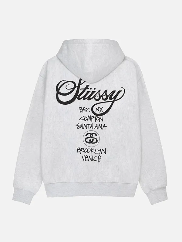 ★送料関税込み★ステューシー★Stussy ワールド ツアー フーディ ホワイト