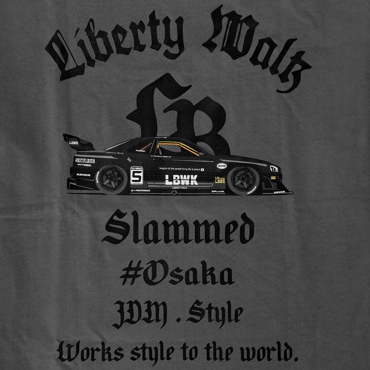 LB Arch Logo 34 Tee Gray