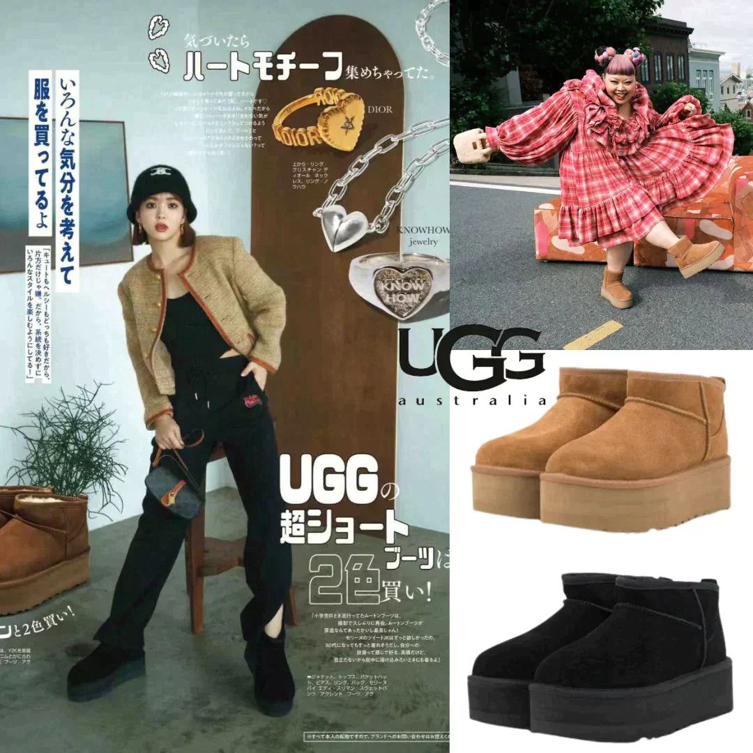 2024年11月発売予定！🔥人気の厚底が進化！【UGG】秋冬に大活躍！💓安斉星来が魅了する、渡辺直美同項のCLASSIC ULTRA MINI PLATFORM🔥今絶対買うべき！