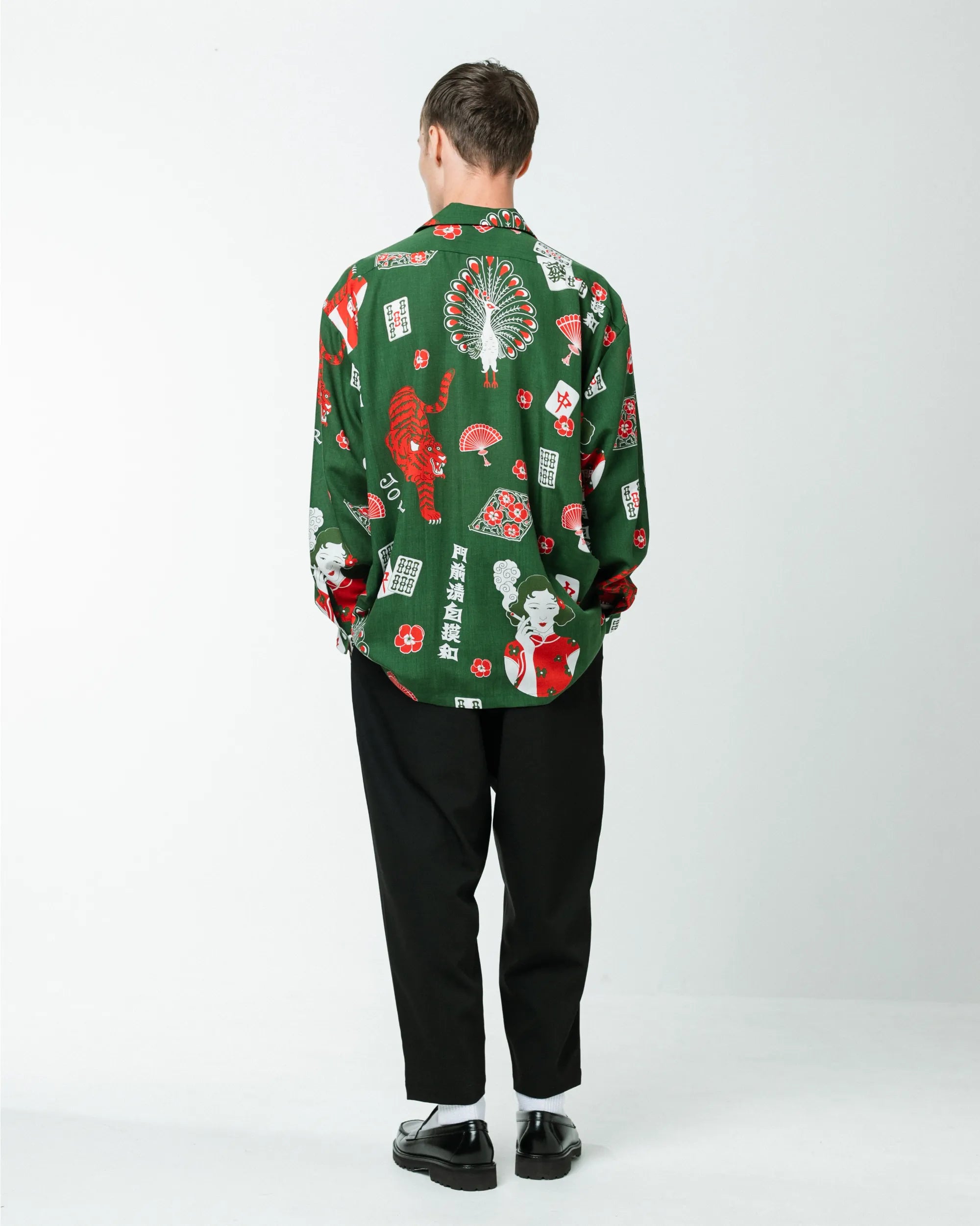 麻雀 L/S SHIRT / GREEN