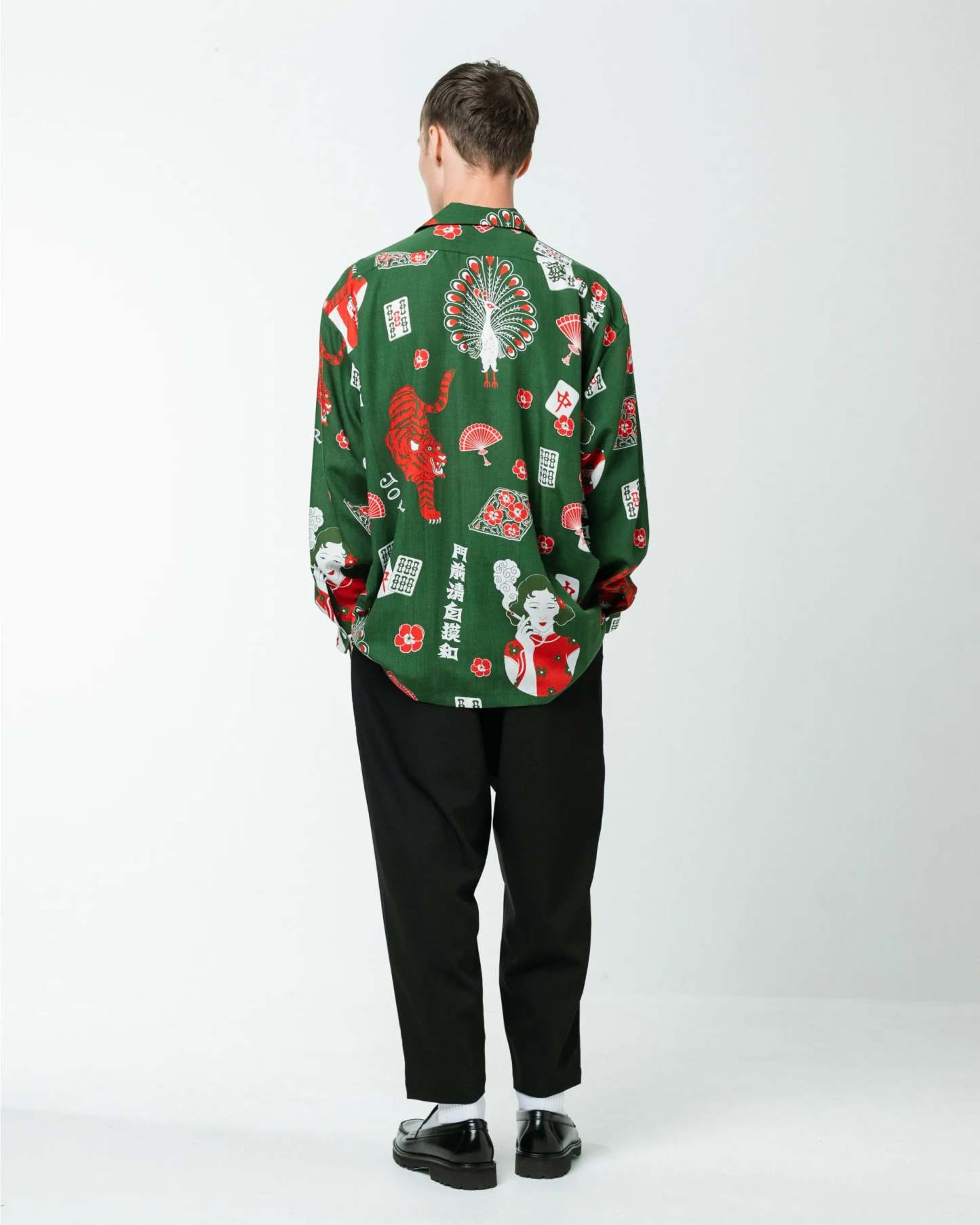 麻雀 L/S SHIRT / GREEN