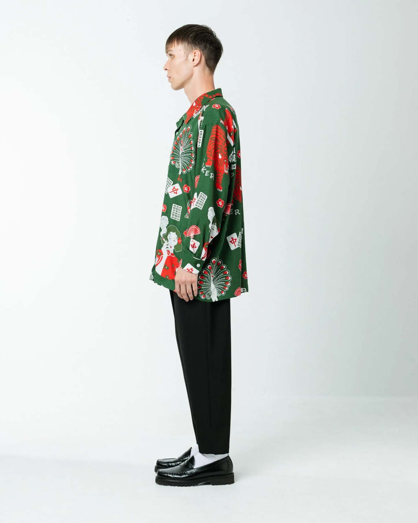 麻雀 L/S SHIRT / GREEN