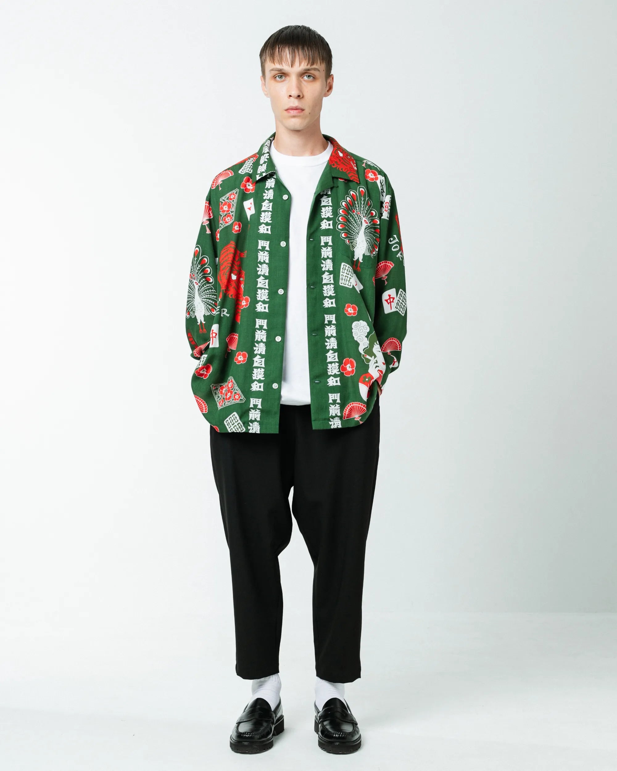 麻雀 L/S SHIRT / GREEN