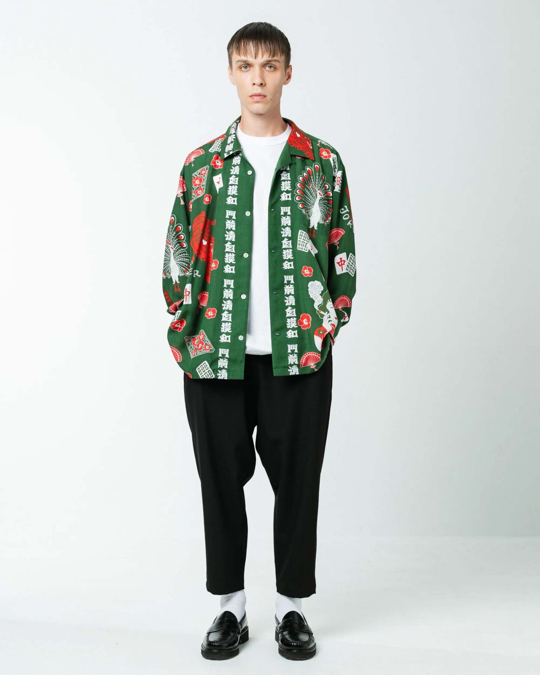 麻雀 L/S SHIRT / GREEN