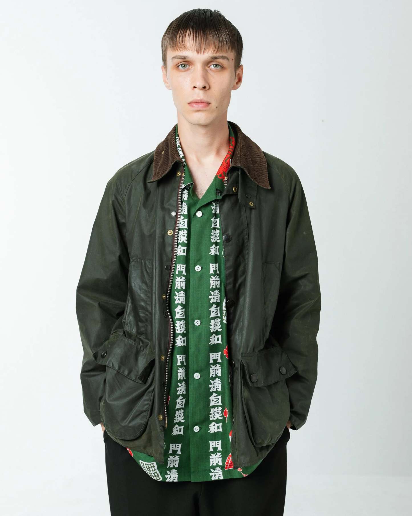 麻雀 L/S SHIRT / GREEN