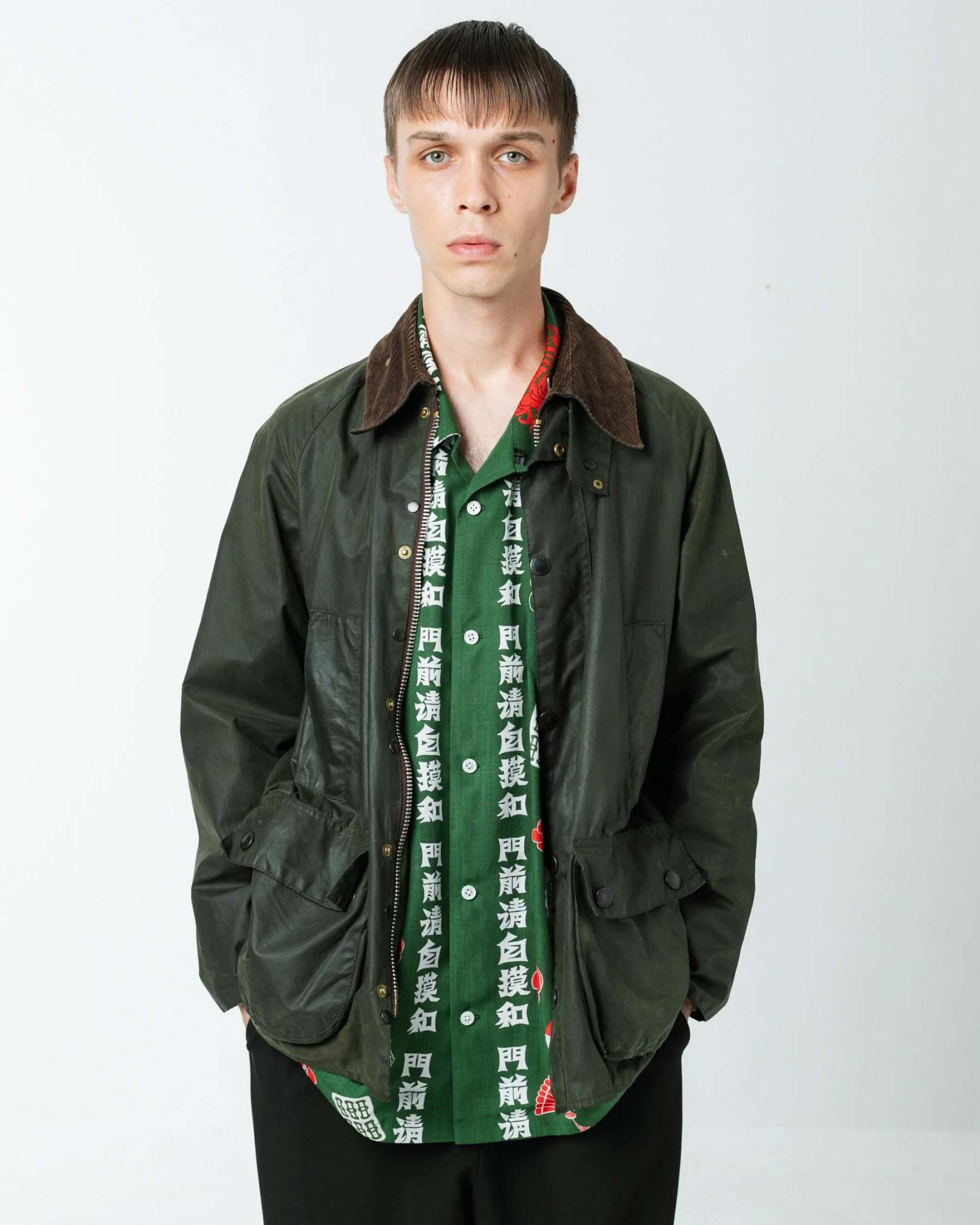 麻雀 L/S SHIRT / GREEN