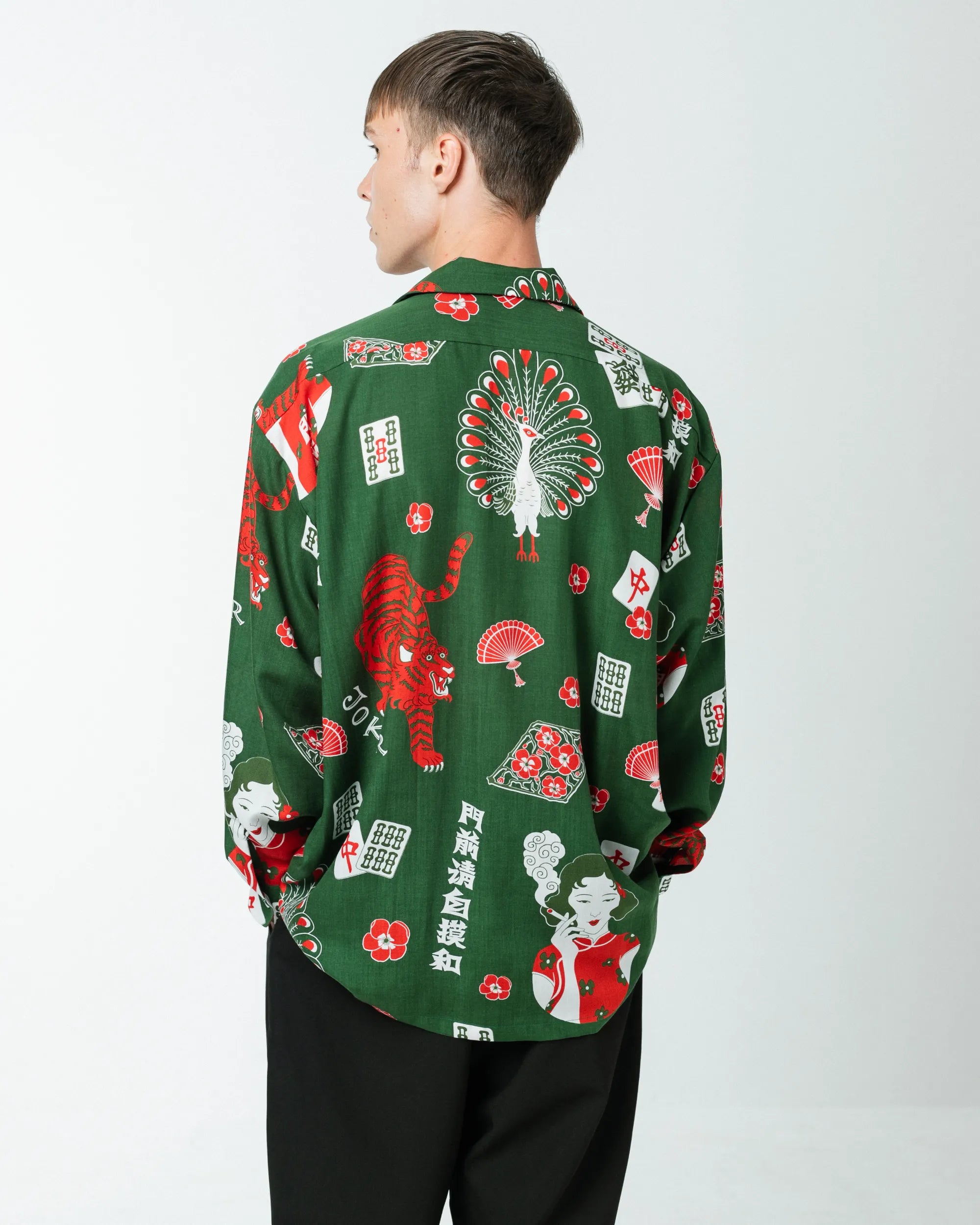 麻雀 L/S SHIRT / GREEN