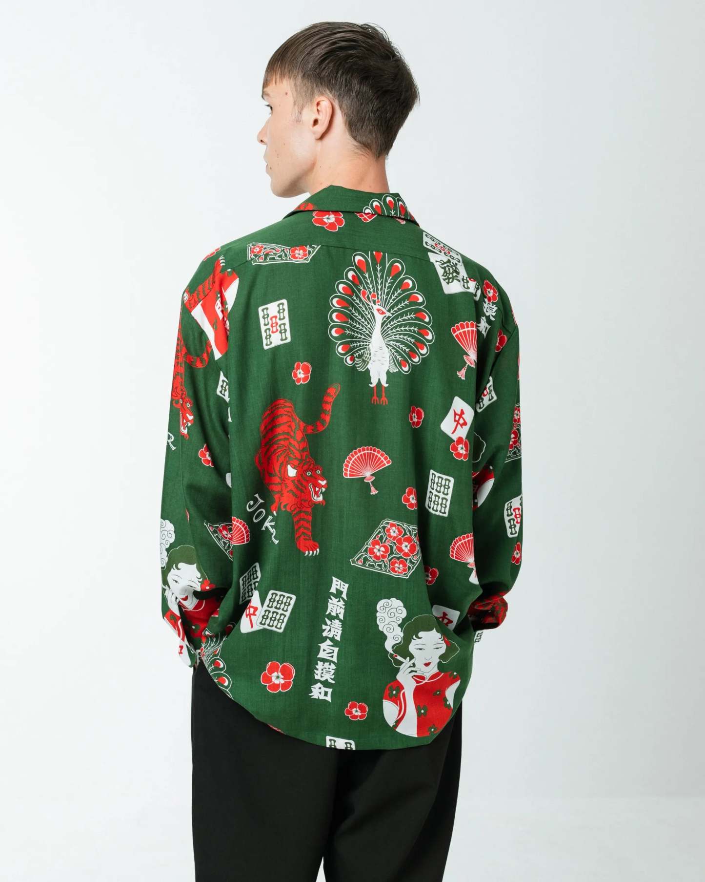 麻雀 L/S SHIRT / GREEN