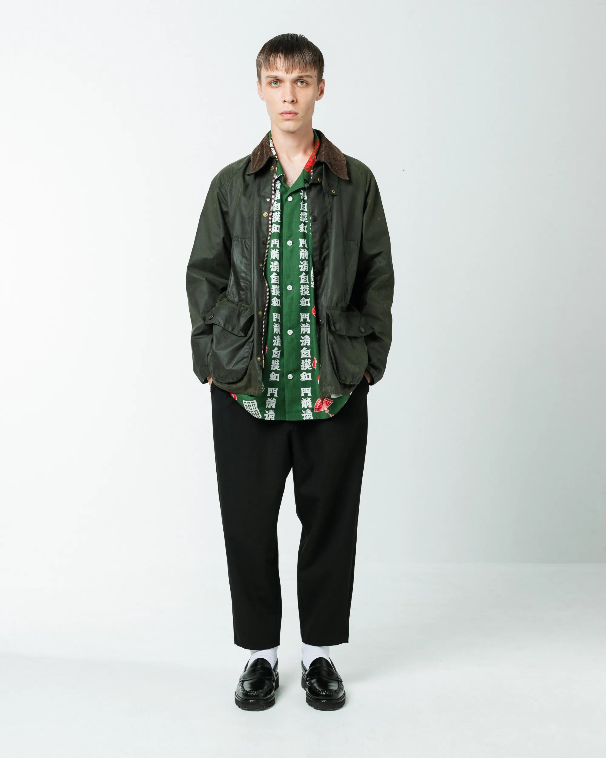 麻雀 L/S SHIRT / GREEN