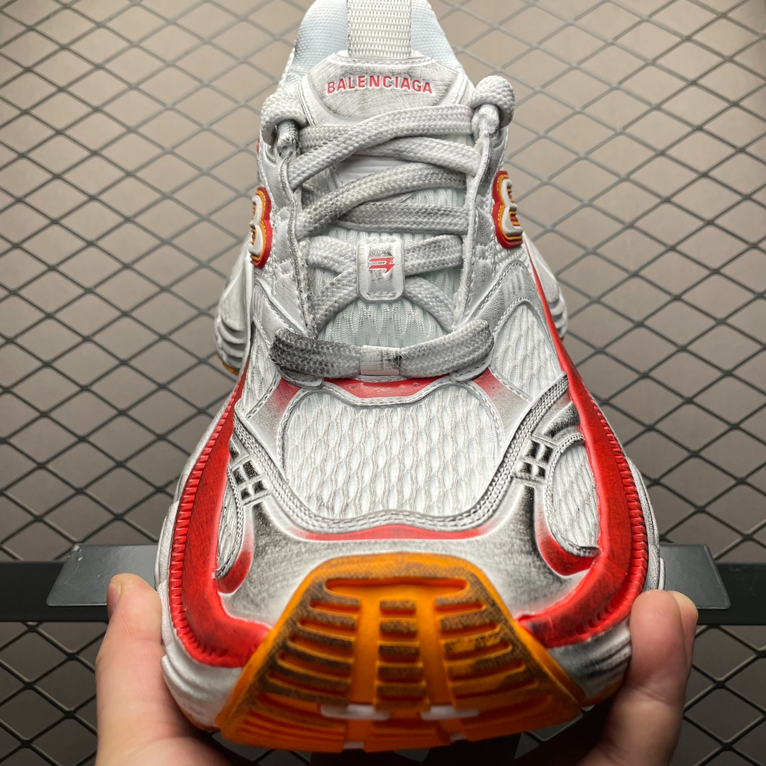 Balenciaga WMNS 10XL Sneaker White/Red/Orange(792778W2MV29670)