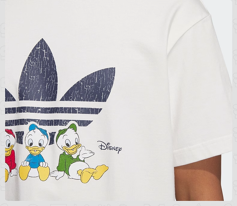 アディダス トレフォイル ディズニー 共同ブランド 半袖 メンズ・レディース ドナルドダック プリントTシャツ
