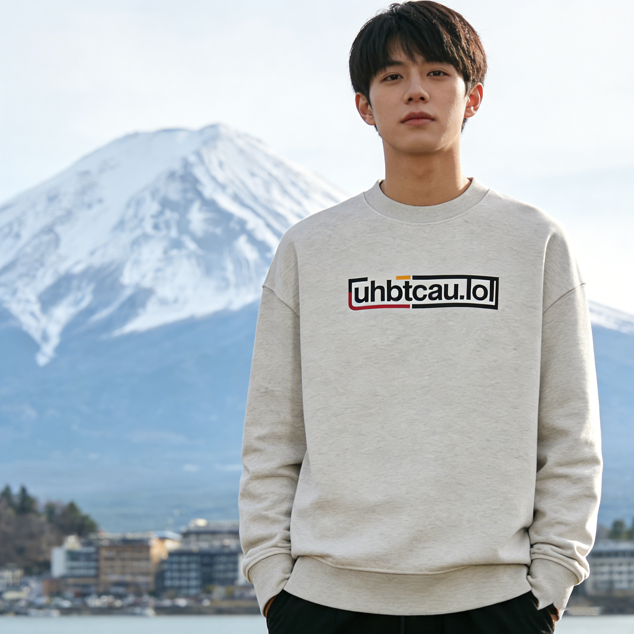 uhbtcau.lol ブランドのクルーネックスウェットシャツ、100% 純綿、420 ​​グラム。