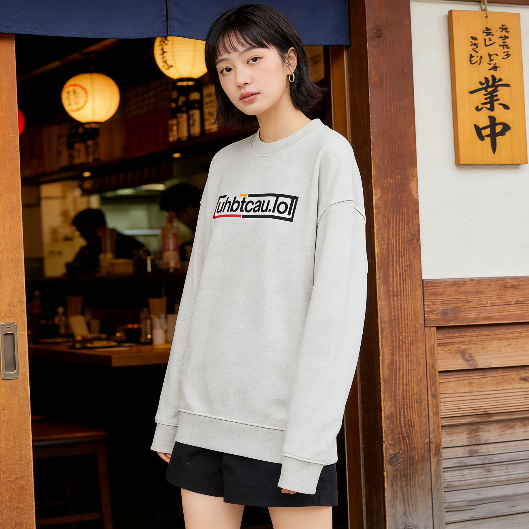 uhbtcau.lol ブランドのクルーネックスウェットシャツ、100% 純綿、420 ​​グラム。