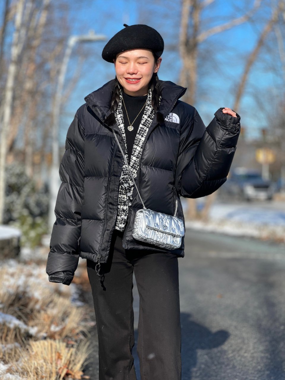通勤穿搭｜下雪天❄️北面❄️一身黑保暖穿搭| 社区时尚精选