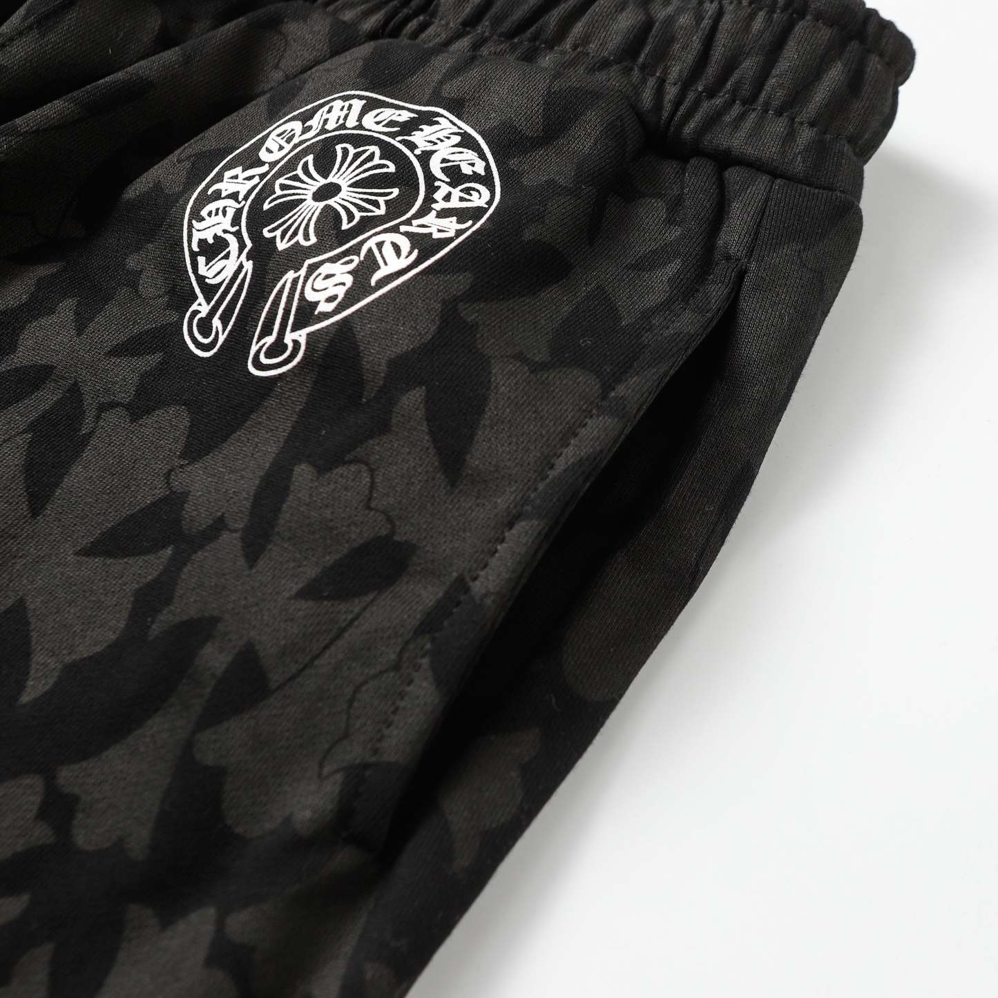 Chrome Hearts Black Tonal Monogram Horseshoe Logo Jogger Pants 1021