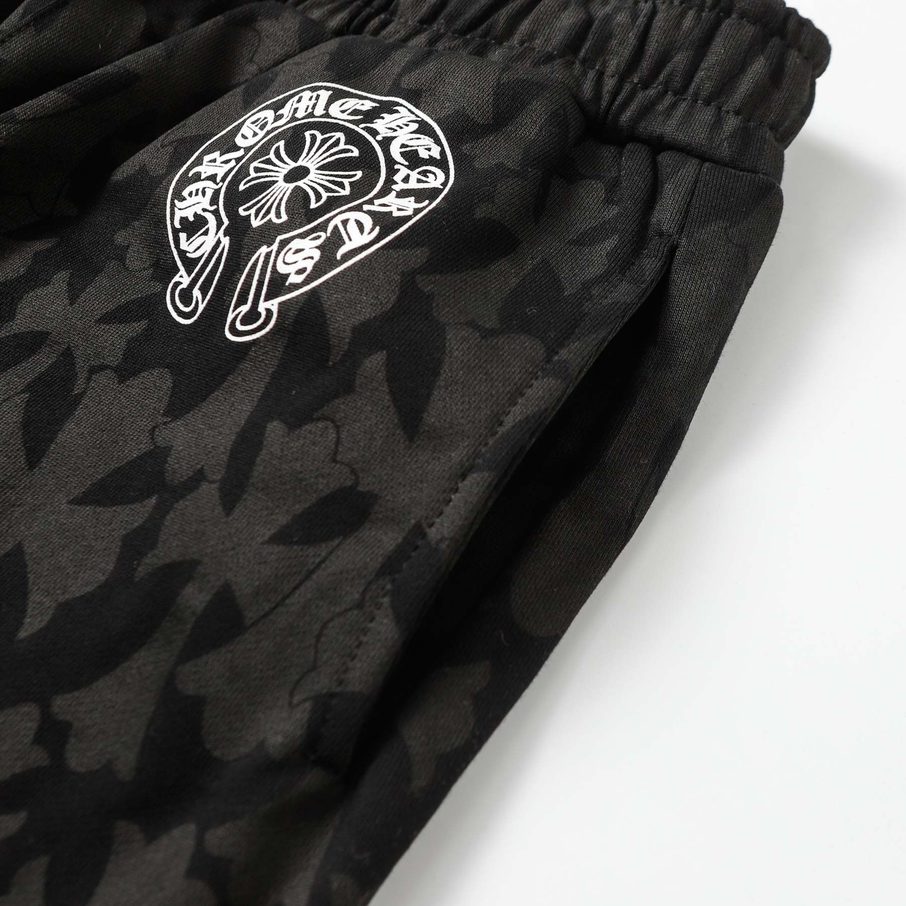 Chrome Hearts Black Tonal Monogram Horseshoe Logo Jogger Pants 1021