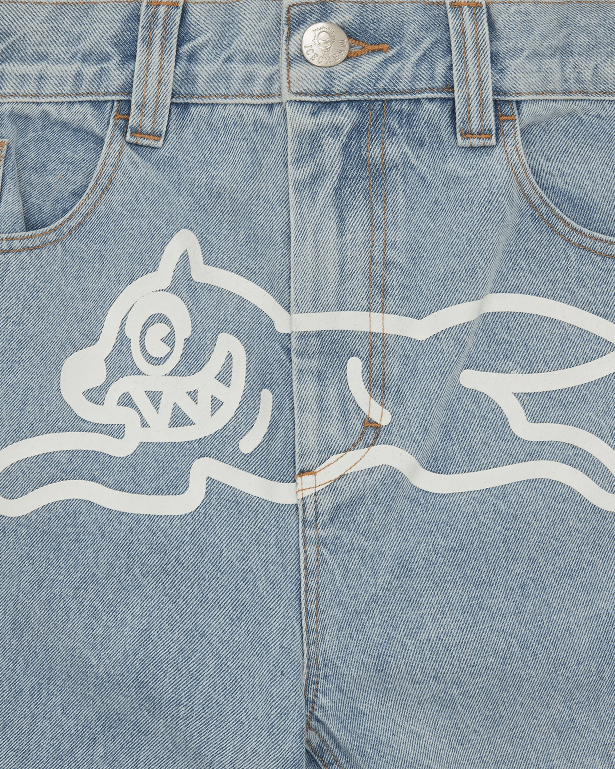 ICECREAM  Check Lined Denim Pant