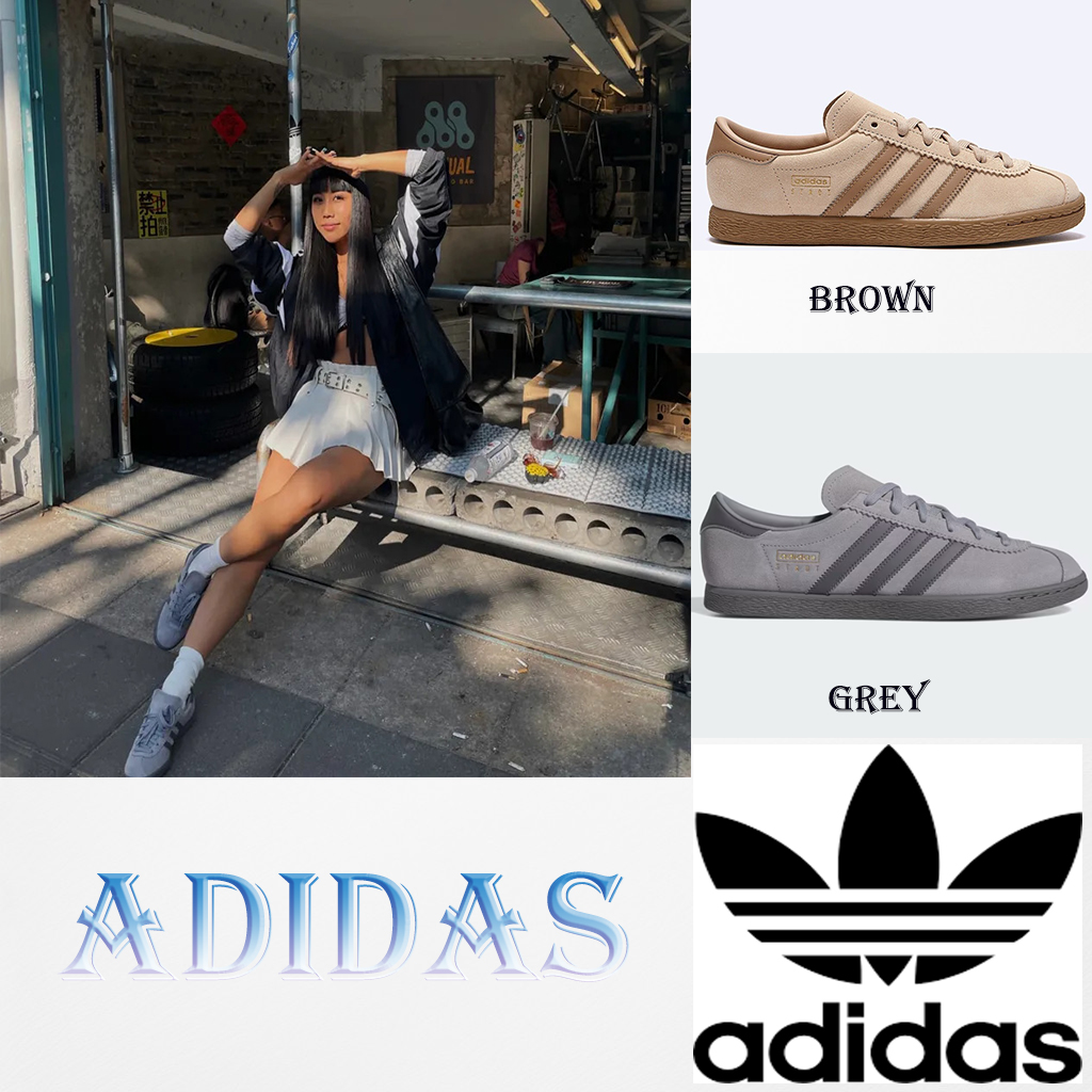 Adidas Originals STADTカップル向けの 2 色展開のスエード レトロ T トゥ シューズ (メンズとレディース同じスタイル、ショッピング税抜き)商品番号: 2177503