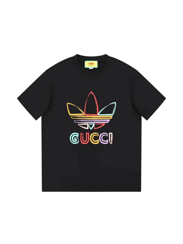 [ユニセックス] グッチ X アディダス ブライトロゴ コットン Tシャツ