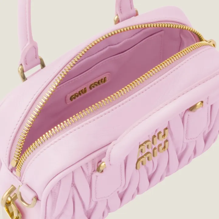 ◇【MIU MIU】レザー トップハンドルスモールバッグ