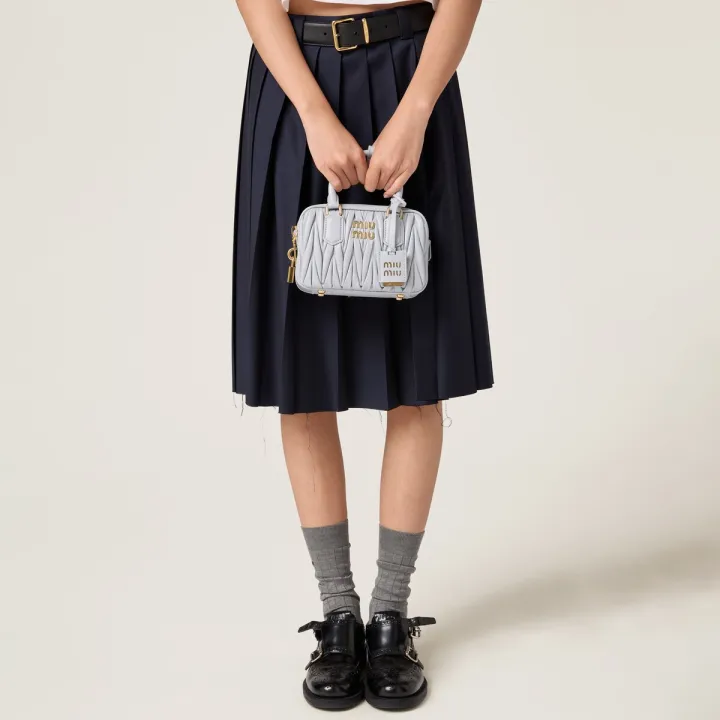 ◇【MIU MIU】レザー トップハンドルスモールバッグ