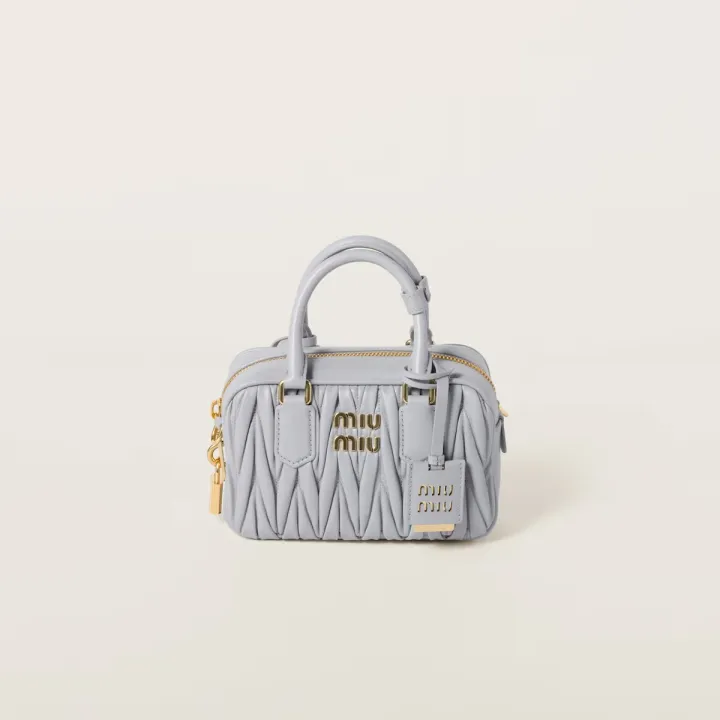 ◇【MIU MIU】レザー トップハンドルスモールバッグ