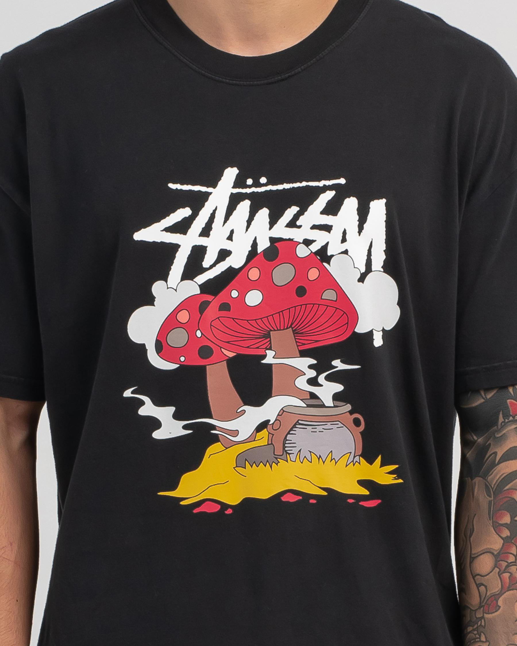 Shop Stussy Something's Cooking T-Shirt In Pigment Black - Fast Shipping & Easy Returns - City Beach Australia