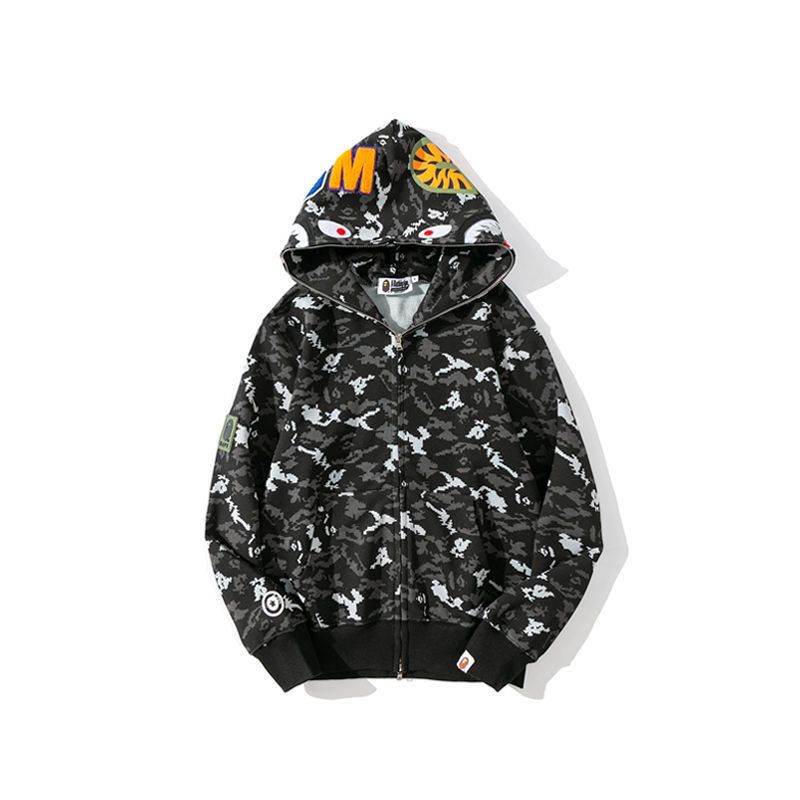 【送料無料、代金引換】A BATHING APE(エイプ) フルセット ロゴバッジ付きパンツ ジッパー付きパーカー