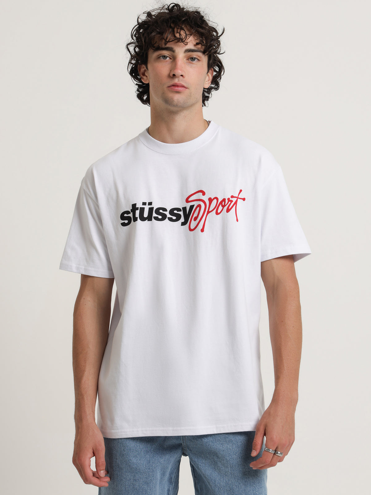 Stussy Stussy Sport 50-50 T-Shirt | White