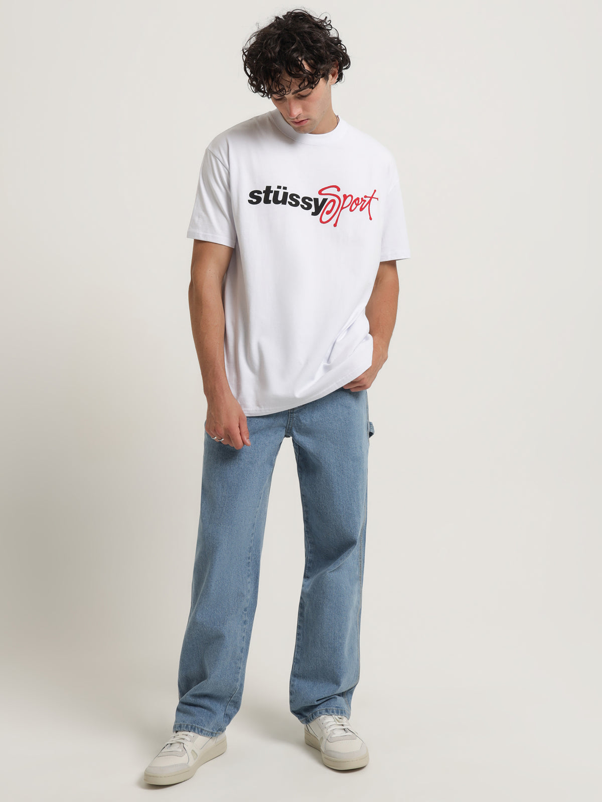Stussy Stussy Sport 50-50 T-Shirt | White
