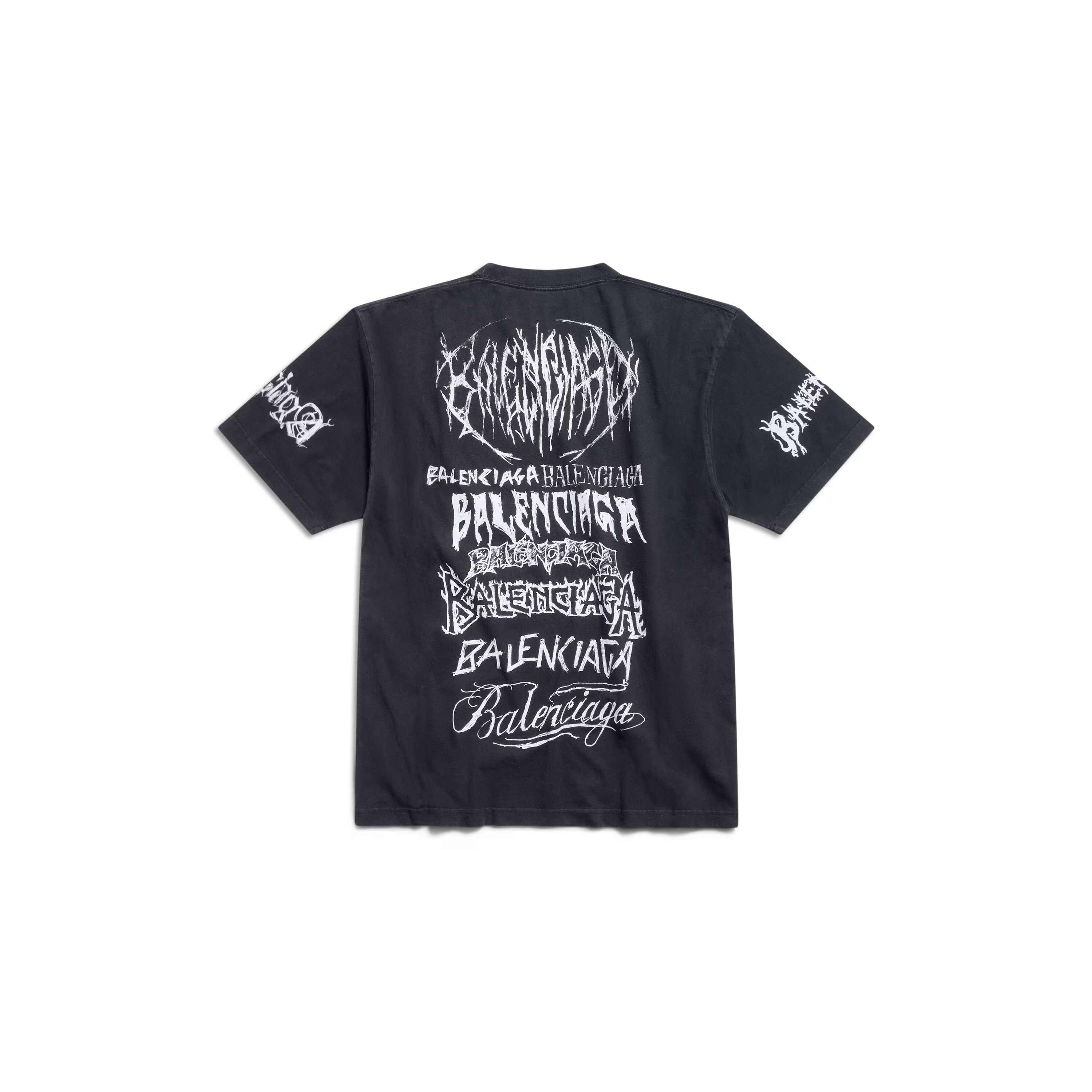 Balenciaga Diy Metal T-shirt Large Fit in White/black/red