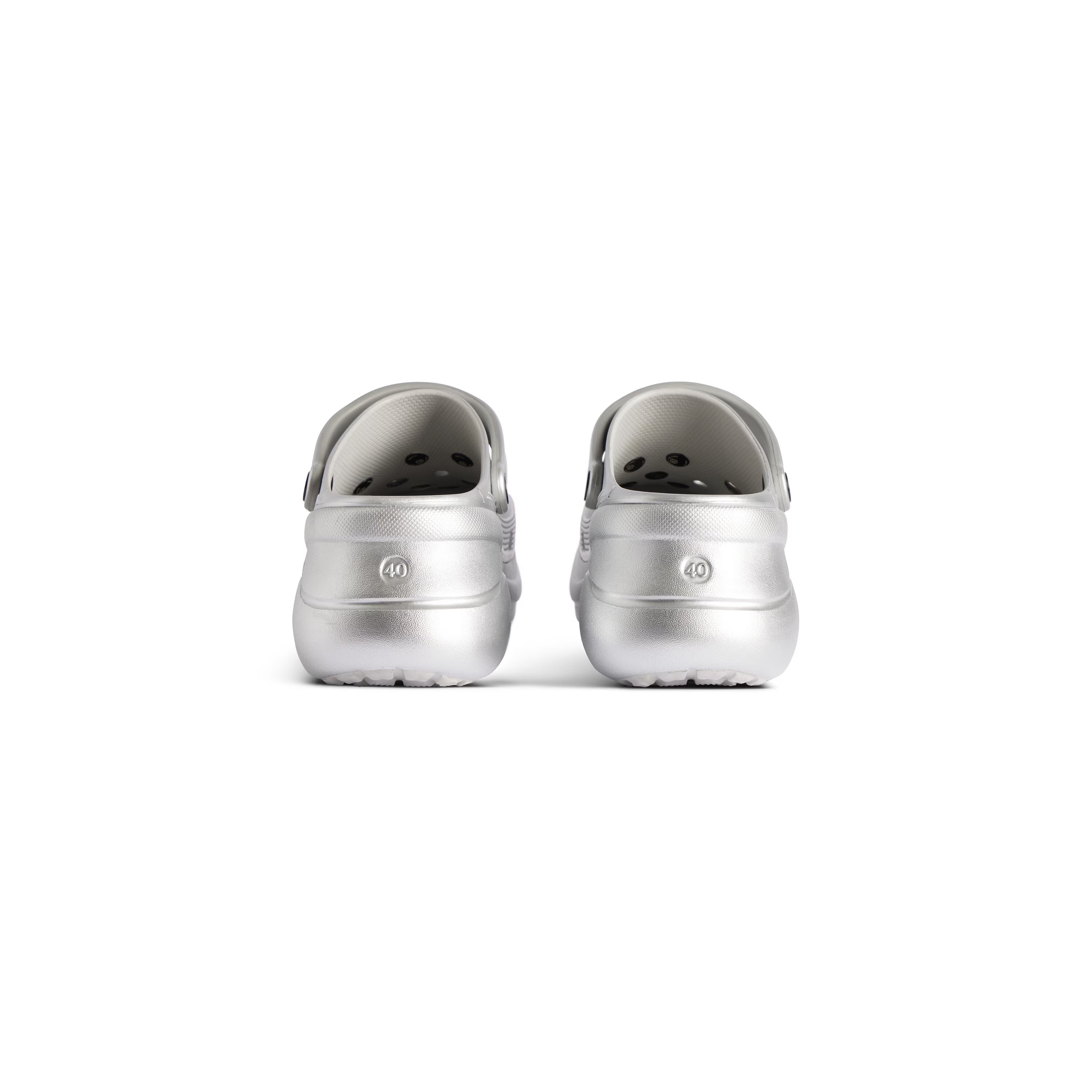 Balenciaga Women's Crocs™ Mule Jibbitz™ in Silver （720762W0FOW5600）