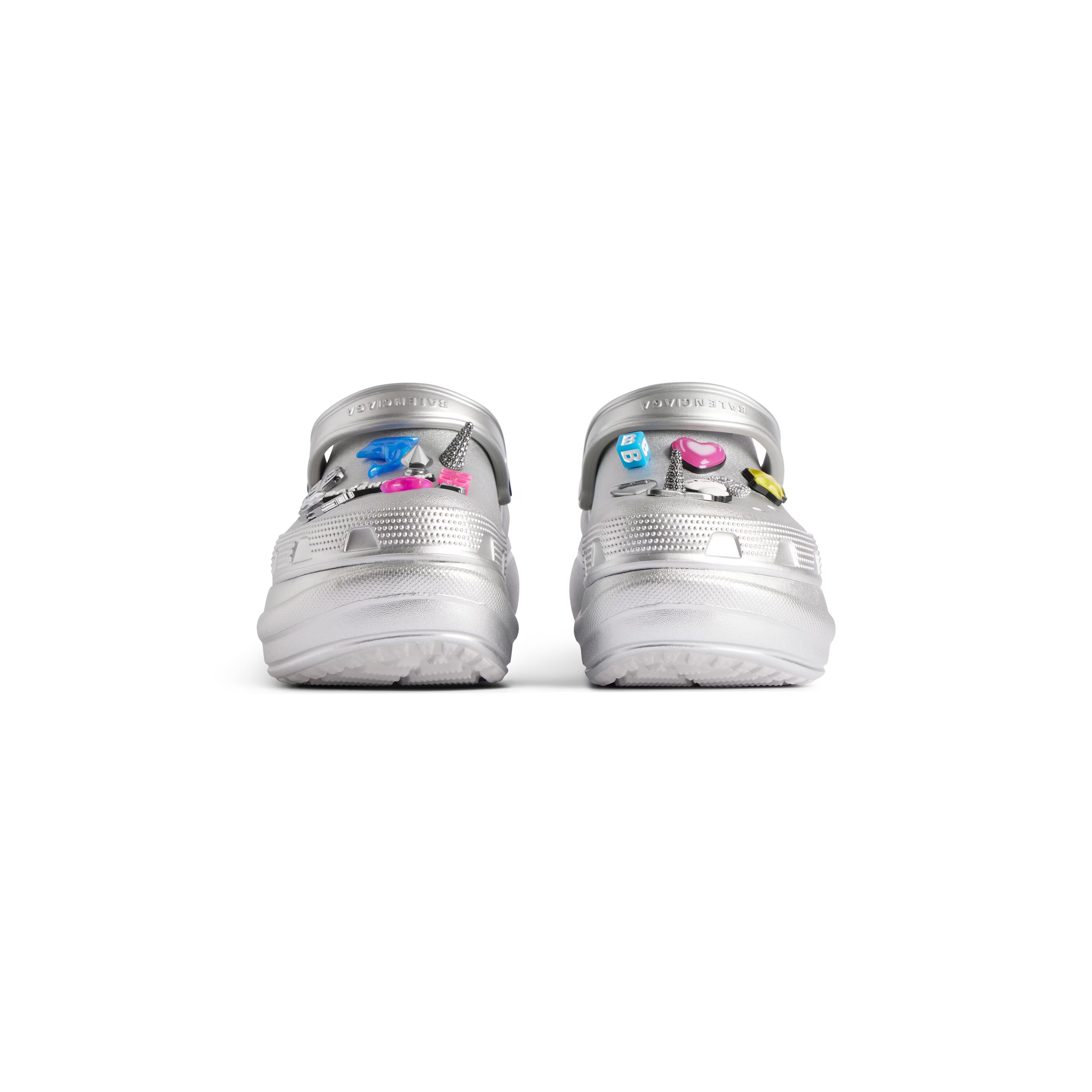 Balenciaga Women's Crocs™ Mule Jibbitz™ in Silver （720762W0FOW5600）