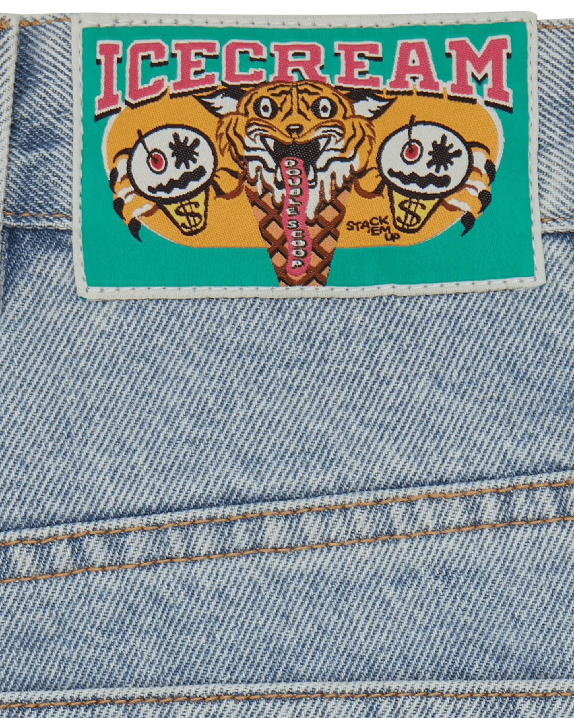 ICECREAM  Check Lined Denim Pant