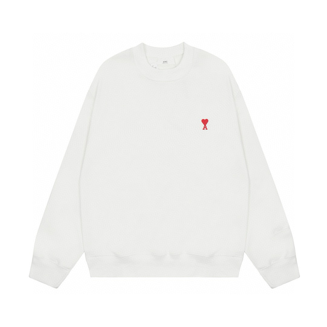 AMI PARIS ハート ロゴ コットン 刺繍 長袖 Tシャツ★人気★