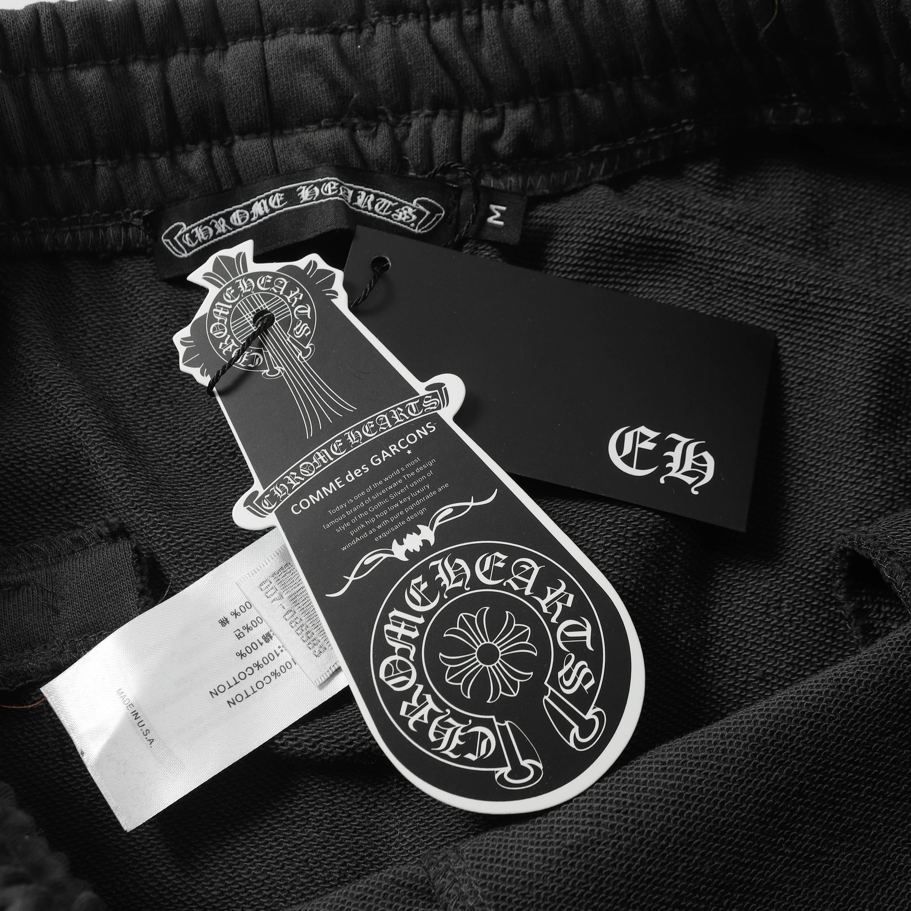 Chrome Hearts Black Tonal Monogram Horseshoe Logo Shorts