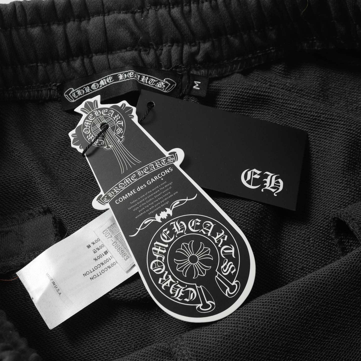 Chrome Hearts Black Tonal Monogram Horseshoe Logo Shorts