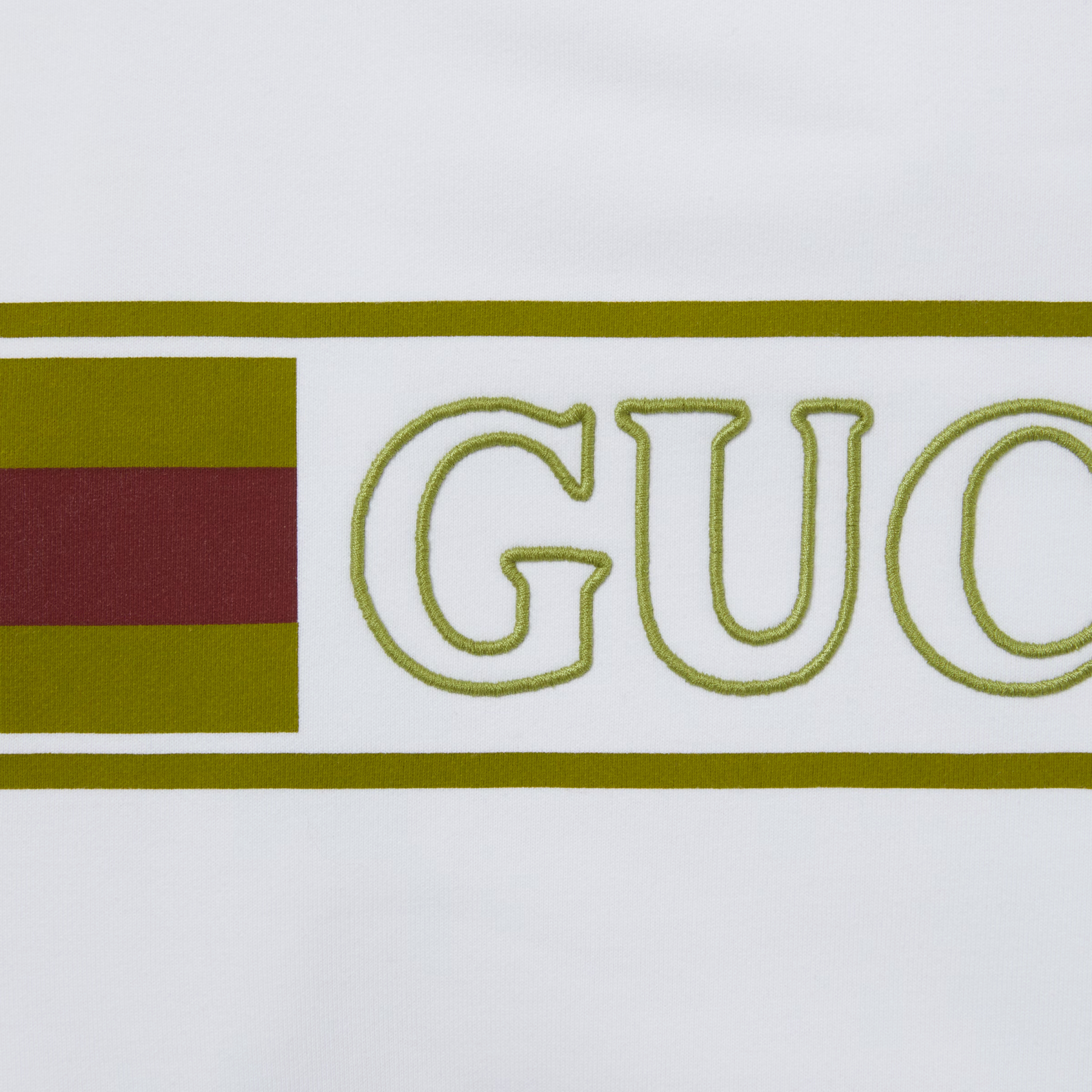 エンブロイダリー コットン フーデッド スウェットシャツ