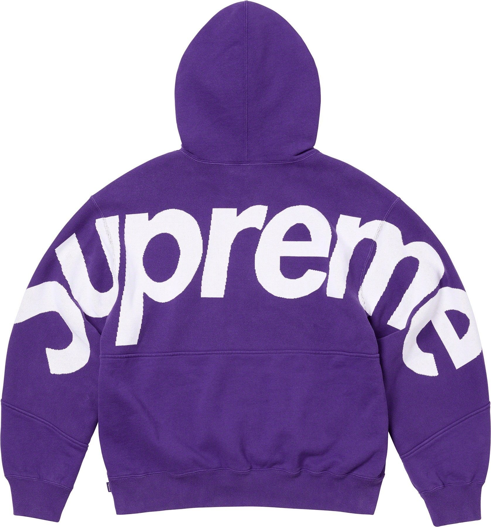 Supreme 23FW Big Logo Jacquard Hooded Sweatshirt