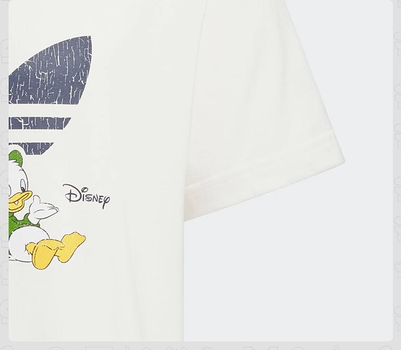 アディダス トレフォイル ディズニー 共同ブランド 半袖 メンズ・レディース ドナルドダック プリントTシャツ