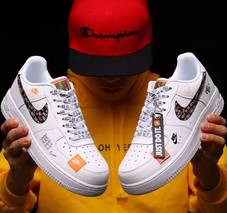 【日本未入荷】超入手困難 ナイキ エアフォース 1 プレミアム JUST DO IT スニーカー メンズ ホワイト レザー