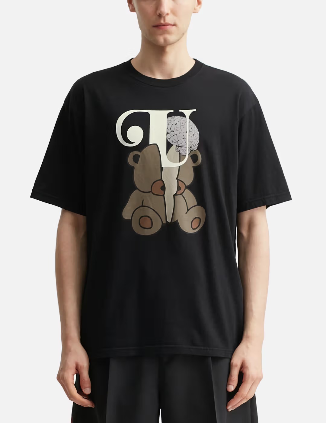 UC1E3801Halved Bear U Short Sleeve T-shirt