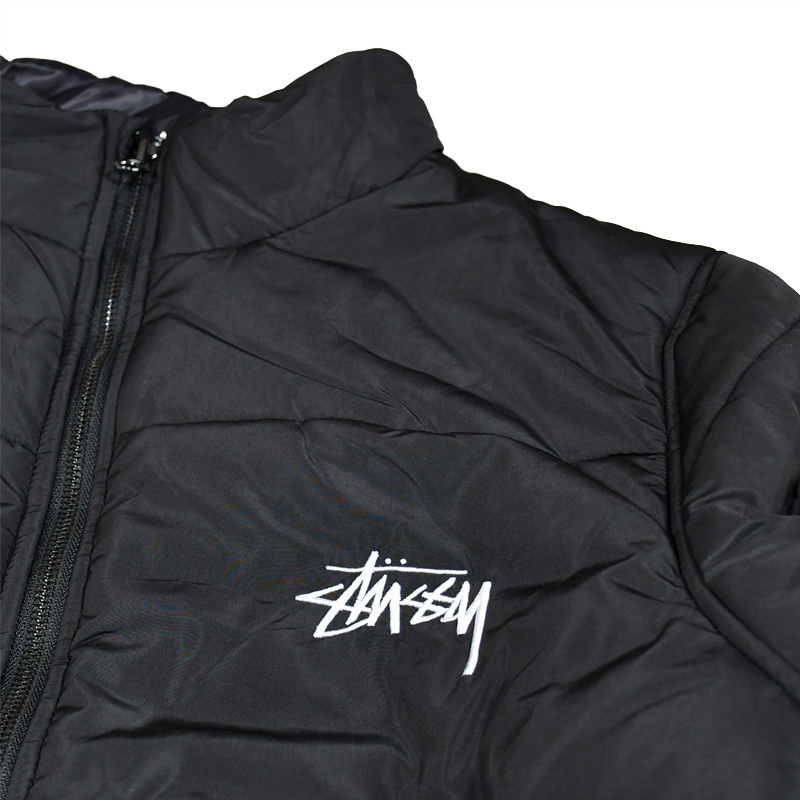 即納★STUSSY★STOCK 8 BALL PUFFER JACKET★ST0M0518 BLACK