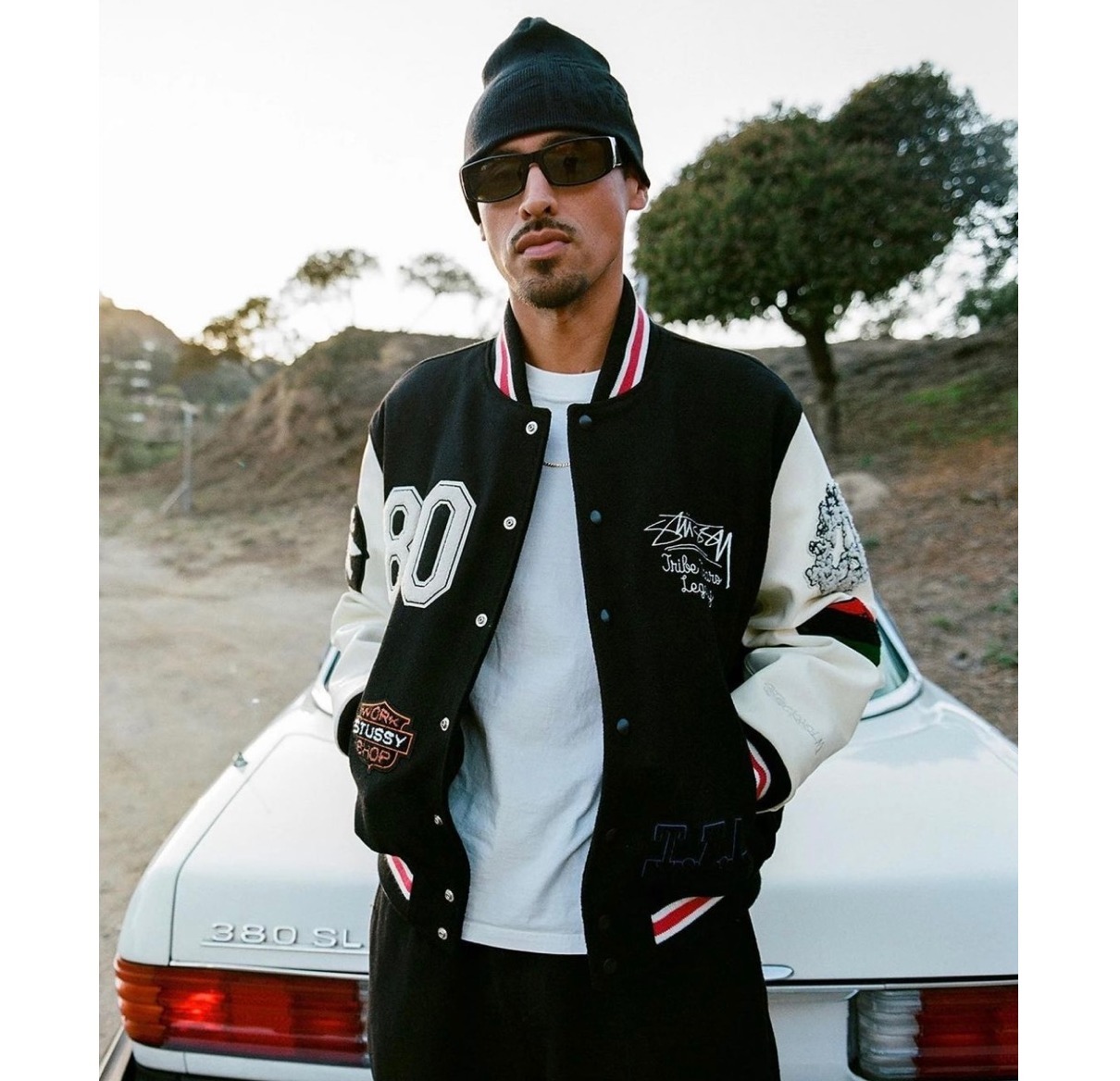 Stussy x デニム ティアーズ x アワー レガシー TTL バーシティ ジャケット