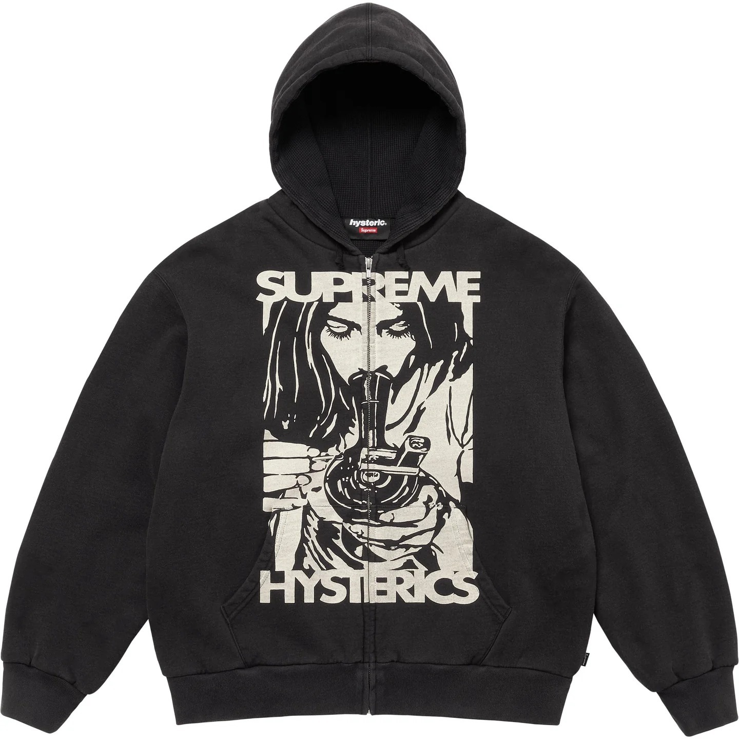 【SUPREME x Hysteric Glamour】Thermal Lined Zip Up Hoodie 黒